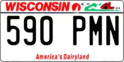 WI license plate 590PMN