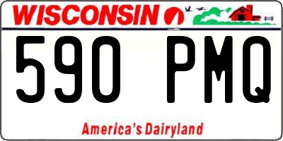 WI license plate 590PMQ