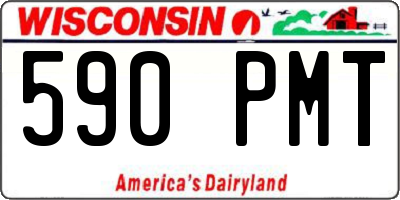 WI license plate 590PMT