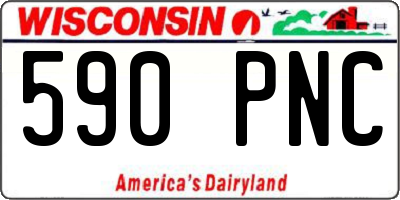 WI license plate 590PNC