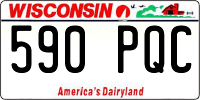 WI license plate 590PQC