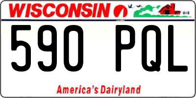 WI license plate 590PQL
