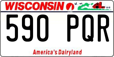 WI license plate 590PQR