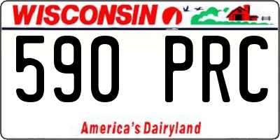 WI license plate 590PRC