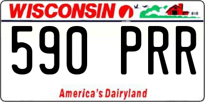 WI license plate 590PRR