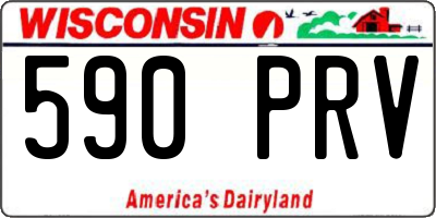 WI license plate 590PRV