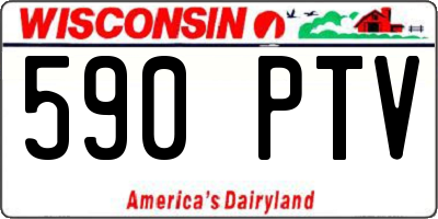 WI license plate 590PTV