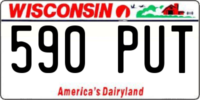 WI license plate 590PUT
