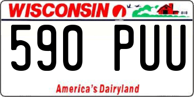 WI license plate 590PUU