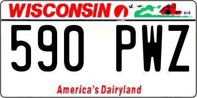 WI license plate 590PWZ