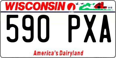 WI license plate 590PXA