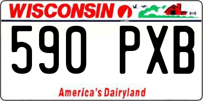 WI license plate 590PXB