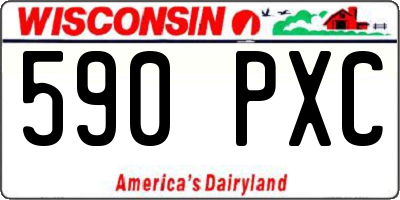 WI license plate 590PXC