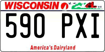 WI license plate 590PXI