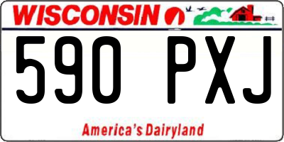 WI license plate 590PXJ