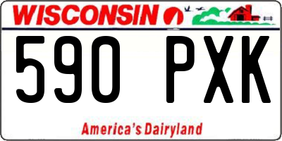 WI license plate 590PXK
