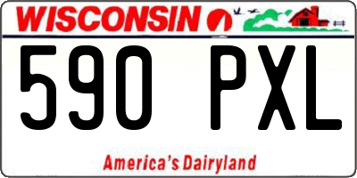 WI license plate 590PXL