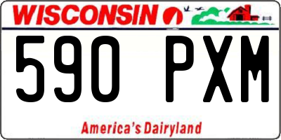 WI license plate 590PXM