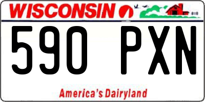 WI license plate 590PXN