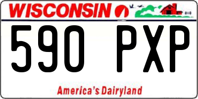 WI license plate 590PXP