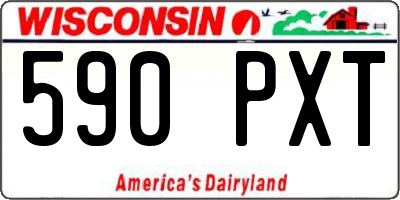 WI license plate 590PXT