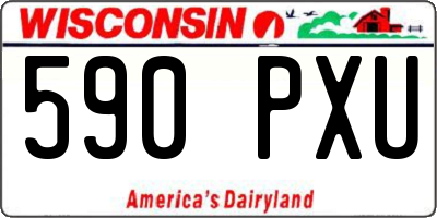 WI license plate 590PXU