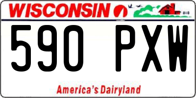 WI license plate 590PXW