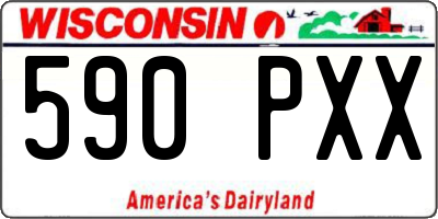 WI license plate 590PXX
