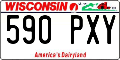 WI license plate 590PXY