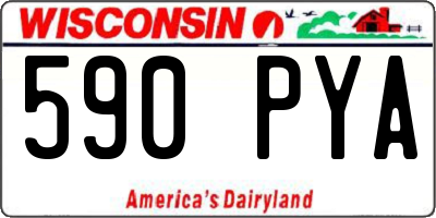 WI license plate 590PYA