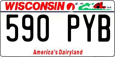 WI license plate 590PYB