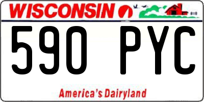 WI license plate 590PYC