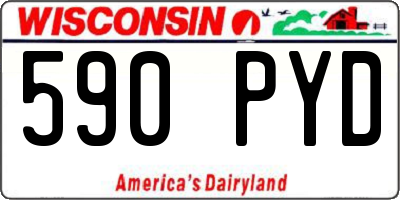 WI license plate 590PYD