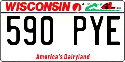 WI license plate 590PYE