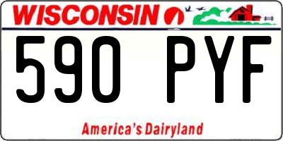 WI license plate 590PYF