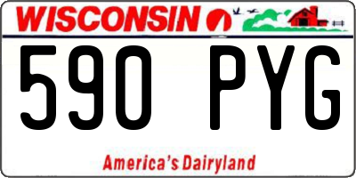 WI license plate 590PYG