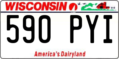 WI license plate 590PYI