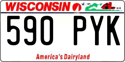 WI license plate 590PYK