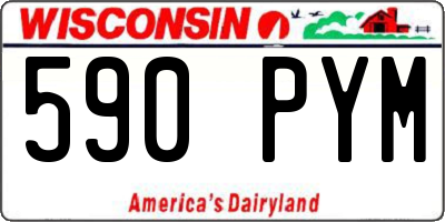 WI license plate 590PYM