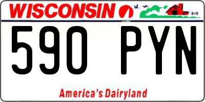 WI license plate 590PYN