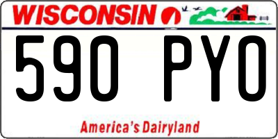WI license plate 590PYO