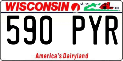 WI license plate 590PYR