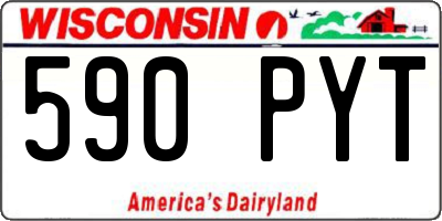 WI license plate 590PYT