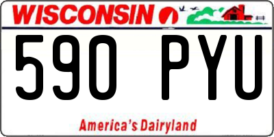 WI license plate 590PYU