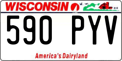 WI license plate 590PYV