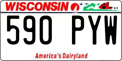 WI license plate 590PYW