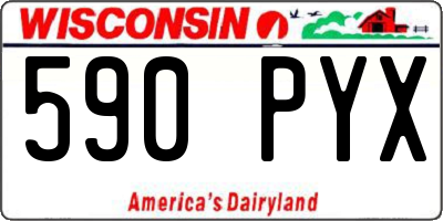 WI license plate 590PYX