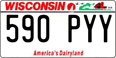 WI license plate 590PYY