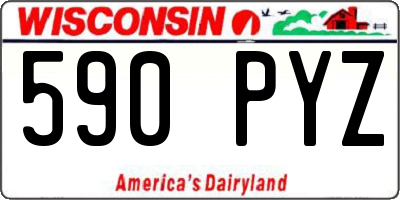 WI license plate 590PYZ