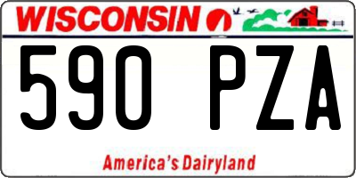 WI license plate 590PZA